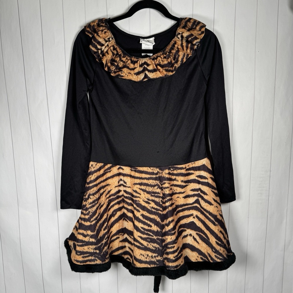 VTG California‎ Costume Collections "Little Cat" Tiger Print Dress Adult Large